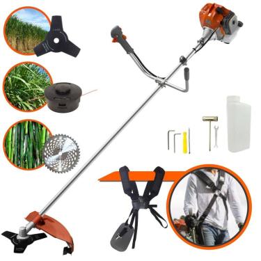 Imagem de Roçadeira Podador de Grama RL430ACN-TK Tekna À Gasolina 2 Tempos 43cc 1,7HP Alta Rotação Completo Com Carretel Nylon + Faca 3 Pontas + Faca 40 Dentes