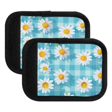 Imagem de Qilmy Linda Margarida Damas Bagagem Alça Embrulhar Pacote 2 Identificadores de Bagagem Etiqueta Confortável Pegas Capa para Carrinho de Viagem Bolsa Mala Avião Acessórios de Viagem 362