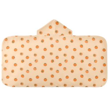 Imagem de Joisal Persimmon Toalha de banho infantil com capuz macia absorvente essencial de banho recém-nascido toalha de natação vestível 127 x 69 centímetros