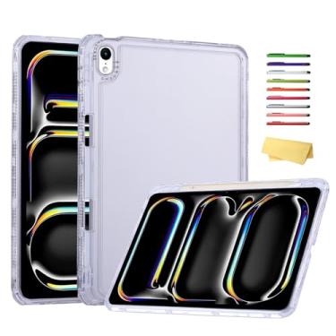 Imagem de Capa para iPad mini 7 A17 Pro 2024 e iPad mini 6 2021 (21.1 cm) com suporte para lápis, capa de TPU macio e transparente UUcovers / capa traseira rígida à prova de choque para iPad mini 7ª/6ª geração