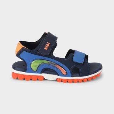 Imagem de Sandália Infantil Bibi Summer Roller Sport 2.0 Azul com Laranja-Masculino