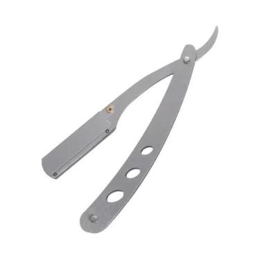 Imagem de Navalha Manual Retrô Masculina De Aço Inoxidável Com Lâmina Dobrável P