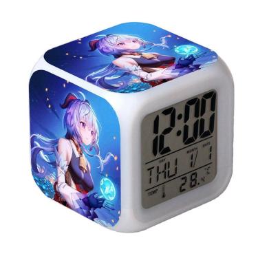Imagem de Despertador digital LED Genshins Impacts Square 8x8x8cm