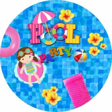Imagem de Painel Festa Redondo C/ Elástico 1,50m Pool Party - Fadrix, Pool party