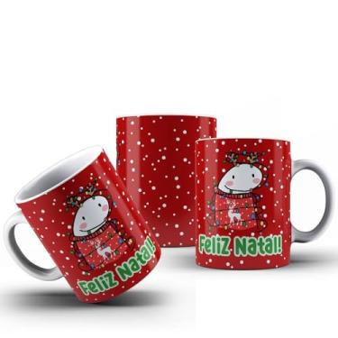 Imagem de Caneca Natal Frases Divertida Xícara Porcelana 325ml (FELIZ NATAL 2)