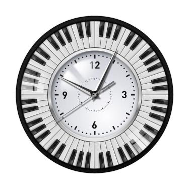 Imagem de Relógio de parede Music Piano Art Silent Non-Ticking 30 cm