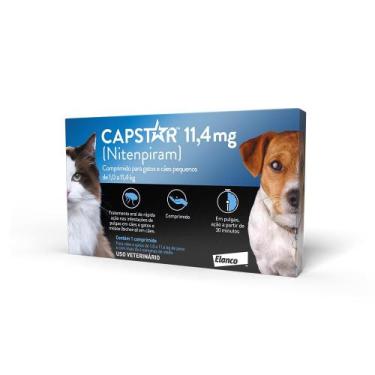 Imagem de Kit 5 Capstar 11,4mg Gatos E Cães De 1,0 A 11,4kg 1 CP - ELANCO