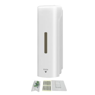 Imagem de Fafeicy Distribuidor de Sabonete Montado na Parede, Prensa Manual Recarregável 350ml Dispensador de Sabonete Líquido à Prova de Vazamento, Janela Transparente para Cozinha de Banheiro (Branco)