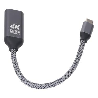 Imagem de Cryfokt Cabo Adaptador de Interface Multimídia de Alta Definição 4K 60Hz Plug and Play para Usuários de Laptop e Telefone Tecido Trançado
