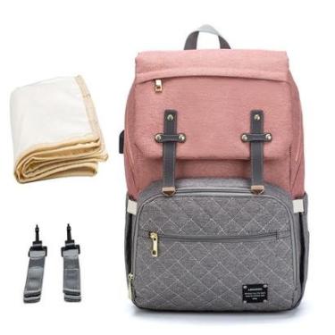 Imagem de Mochila Bolsa Maternidade Bebê Lequeen Dândi Smart Multifuncional Térmica-Feminino