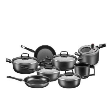 Imagem de Conjunto de Panelas Safira 7 Peças com Panela de Pressão 4,5 L MTA, Gr