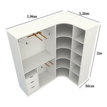 Imagem de Kit Closet Loja Armário Colmeia Cabideiro M89 100% Mdf - VETORIAL MÓVE