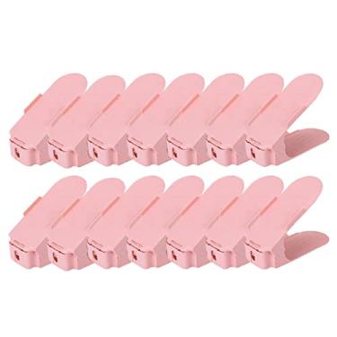Imagem de HHHJQFAAT Suporte de sapato 14 peças ajustável, organizador de sapatos de melhor estabilidade, empilhador de sapatos, economia de espaço, antiderrapante (cor: rosa)