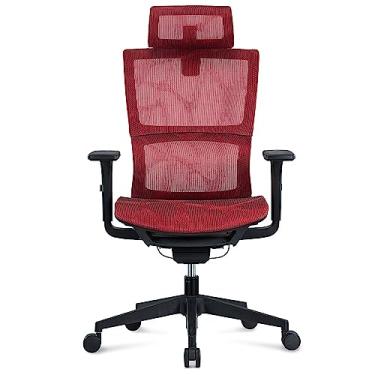 Imagem de Cadeira de escritório ergonômica, cadeira giratória para computador, cadeira de mesa de escritório em casa, cadeira de trabalho de malha, cadeira reclinável de 90°-125°, com suporte lombar, encosto de