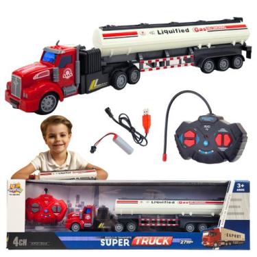 Imagem de Controle Remoto Caminhão Carreta E Baú Truck Transp 4 Canais Recuada G