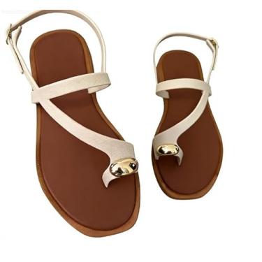 Imagem de Sandália Rasteirinha Feminina de Dedo Leve e Confortável para o Dia a Dia(33,Marrom Caramelo)