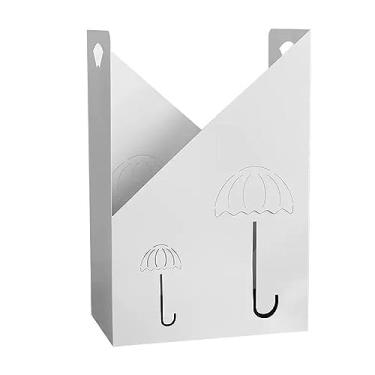 Imagem de Suporte de guarda-chuva de metal independente interno, suporte com bandeja coletora removível, prateleira de armazenamento de balde, para casa, entrada, escritório, hotel e supermercado economiza