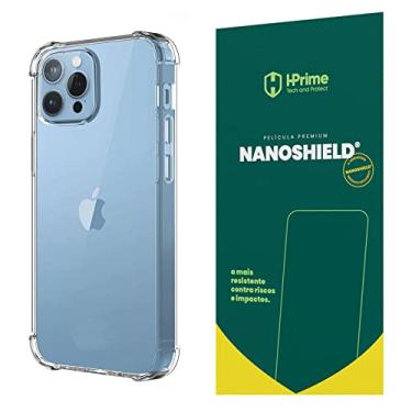 Imagem de Kit Capa Capinha Para iPhone 13 Pro Tela de 6.1 Case Air Anti Impacto Transparente + Pel�cula Hprime Nanoshield (Transparente + Hprime Nanoshield)