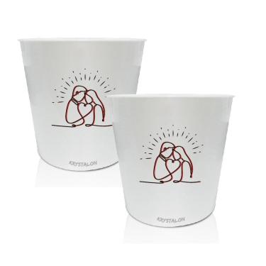 Imagem de Kit 2 Baldes De Pipoca Casal - Para Dia Dos Namorados