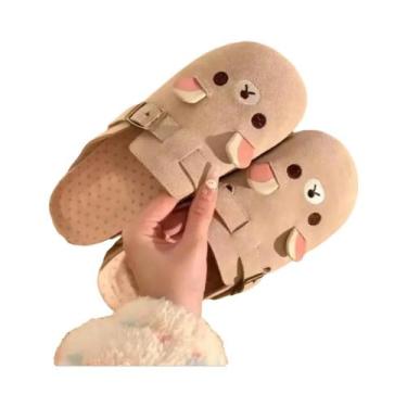 Imagem de Chinelo Feminino Rilakkuma Com Plataforma Grossa, Estilo Retrô, Aument