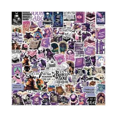 Imagem de Adesivos Roxos Com Tema Literário, Impermeáveis, Para Cadernos, Malas 