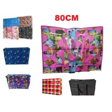 Imagem de Bolsa Grande De Viagem Sacolão Zíper Estampa Sortida 80Cm - Lynx Produ