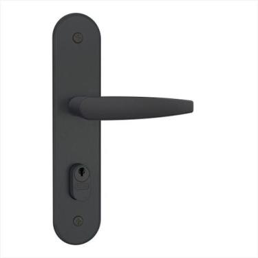 Imagem de Fechadura De Porta 804/33 Externa Espelho Preto Fosco Stam