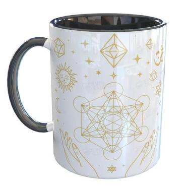 Imagem de Caneca Porcelana Cubo de Metatron Geometria Sagrada - Pense Canecas, P