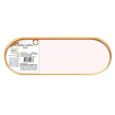 Imagem de Bandeja Decorativa Elegante Espelhada Oval Redonda Retangular Multicol