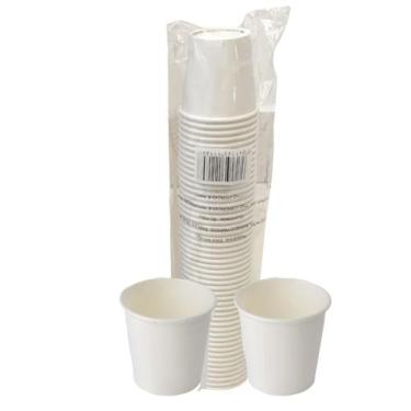 Imagem de Copo Papel Branco 200ml Biodegradável Térmico C/500 Copos - FNS