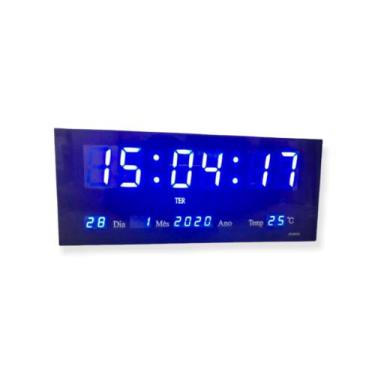 Imagem de Relógio calendário de parede digital para academia 3615 - Raff, Azul