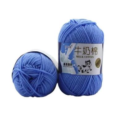 Imagem de 100g 2 Peças De Fio De Algodão Leite Para Crochê E Tricô Para Suéter, 