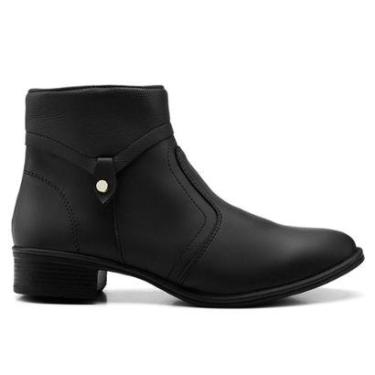 Imagem de Bota Feminina Casual Salto Baixo Zíper Conforto Estilo-Feminino