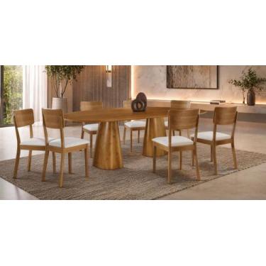 Imagem de Sala de Jantar maciça 8 cadeiras 2,20m - 2torres -Imperial - Imperial 