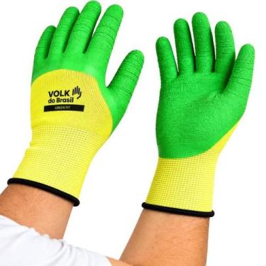 Imagem de Luva Segurança Green Fit Revestimento Látex Corrugado Volk CA 48461 Ta
