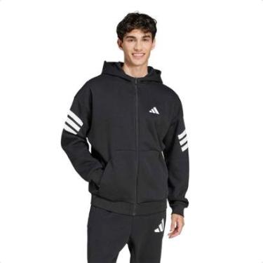 Imagem de Jaqueta Adidas Masculina Moletom Com Capuz 3 Listras Future Icons-Masculino