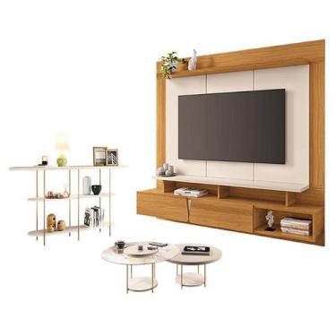 Imagem de Home Suspenso Zenith Cinamomo Off White com Kit Mesa de Centro Sky e A