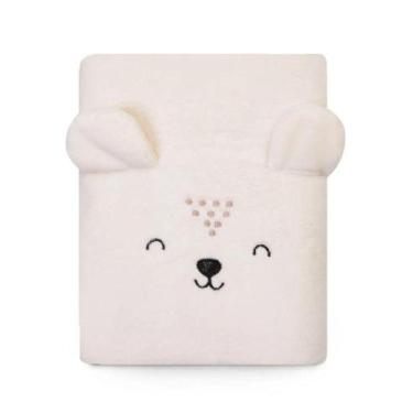 Imagem de Cobertor Bebê Microfibra Ursinho Creme 1,10m X 85cm Papi