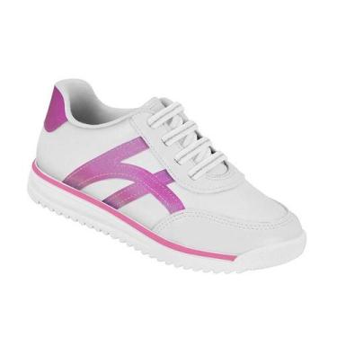 Imagem de Tenis Molekinha Infantil Menina Escolar Lançamento Conforto, Branco, 3