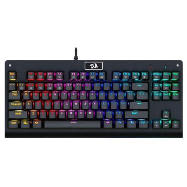 Imagem de Teclado mecanico usb gamer dark avenger rgb switch brown redragon k568