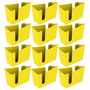 Imagem de Kit 12 Porta Guardanapos de Mesa Organizador Trio Crippa Amarelo Restaurante Lanchonete