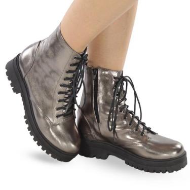 Imagem de Bota Modarpe Coturno Tratorada Confort Feminina C17, Chumbo, 35