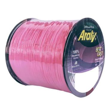 Imagem de Linha Pesca Araty Best Cast Rosa 0,35 mm Comp 926 Metros Resistência 1