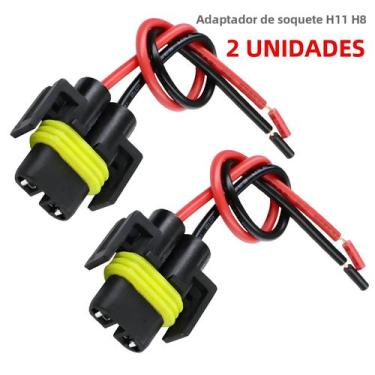 Imagem de Conector De Extensão De Soquete Fêmea H11 H8 2 Peças Para Chicote De F
