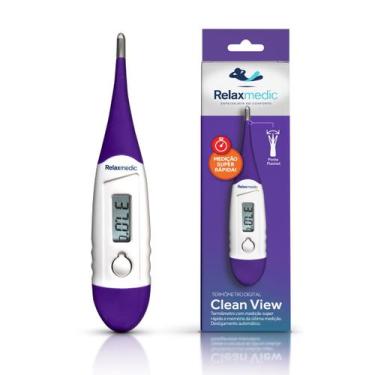 Imagem de Termômetro Digital Clean View Relaxmedic, Branco, UNICA