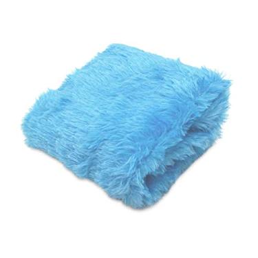 Imagem de Tapete de Pelúcia Fundo para Fotos Unhas Manicure 44 x 33 cm (Azul)