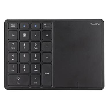 Imagem de Teclado numérico sem fio, teclado numérico Bluetooth com 22 teclas Poratble com Touchpad de contabilidade financeira numérica numérica para laptop (Preto)