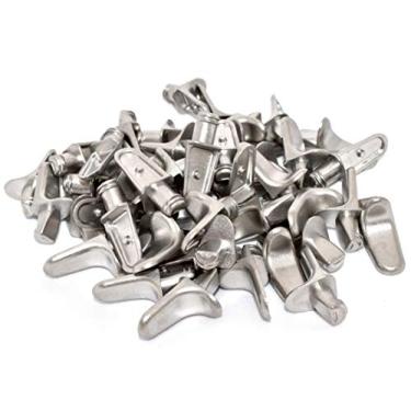 Imagem de Suporte de prateleira de 1/4 polegada/suporte de pino, aço inoxidável, pacote com 50