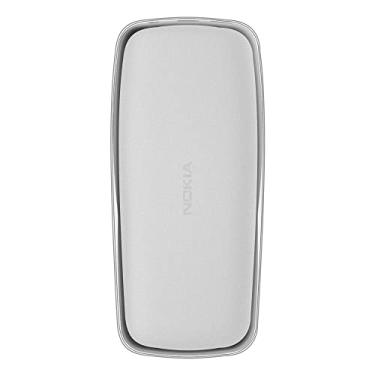 Imagem de Capa para Nokia 106 2018, capa traseira de TPU macio à prova de choque silicone anti-impressões digitais capa protetora de corpo inteiro para Nokia 106 2018 (4,5 cm) (branco)