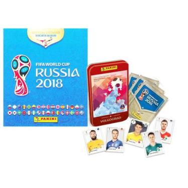 Imagem de Álbum Copa Do Mundo 2018 Lata Volgograd + 24 Pacotinhos - Panini